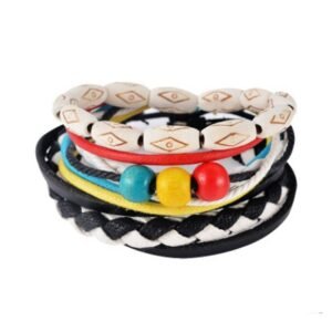 Leather Bracelet Men Multilayer Bead Bracelet Punk Wrap Bracelets for Women Vintage punk Men Jewelry - Image 22