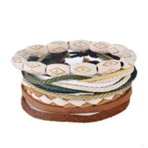 Leather Bracelet Men Multilayer Bead Bracelet Punk Wrap Bracelets for Women Vintage punk Men Jewelry - Image 25