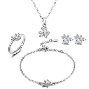 New Cat Bear Dog Paw Ring for Women Jewelry Sets - Image 25