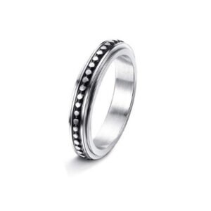Stainless Steel Rotatable Spinner Ring Moon Stars Relieve Anxiety Rings - Image 31