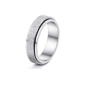 Stainless Steel Rotatable Spinner Ring Moon Stars Relieve Anxiety Rings - Image 38