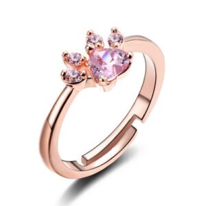 New Cat Bear Dog Paw Ring for Women Jewelry Sets - Image 20