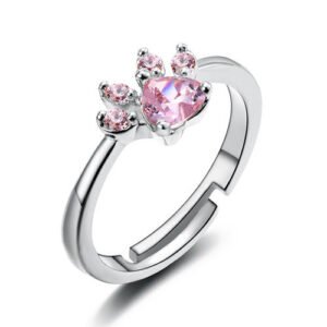 New Cat Bear Dog Paw Ring for Women Jewelry Sets - Image 15