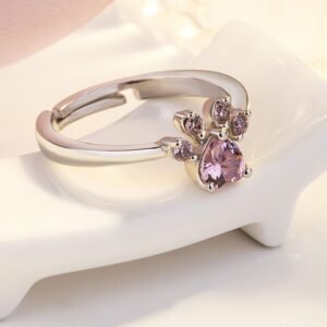 New Cat Bear Dog Paw Ring for Women Jewelry Sets - Image 4