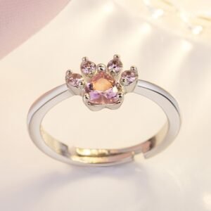 New Cat Bear Dog Paw Ring for Women Jewelry Sets - Image 3